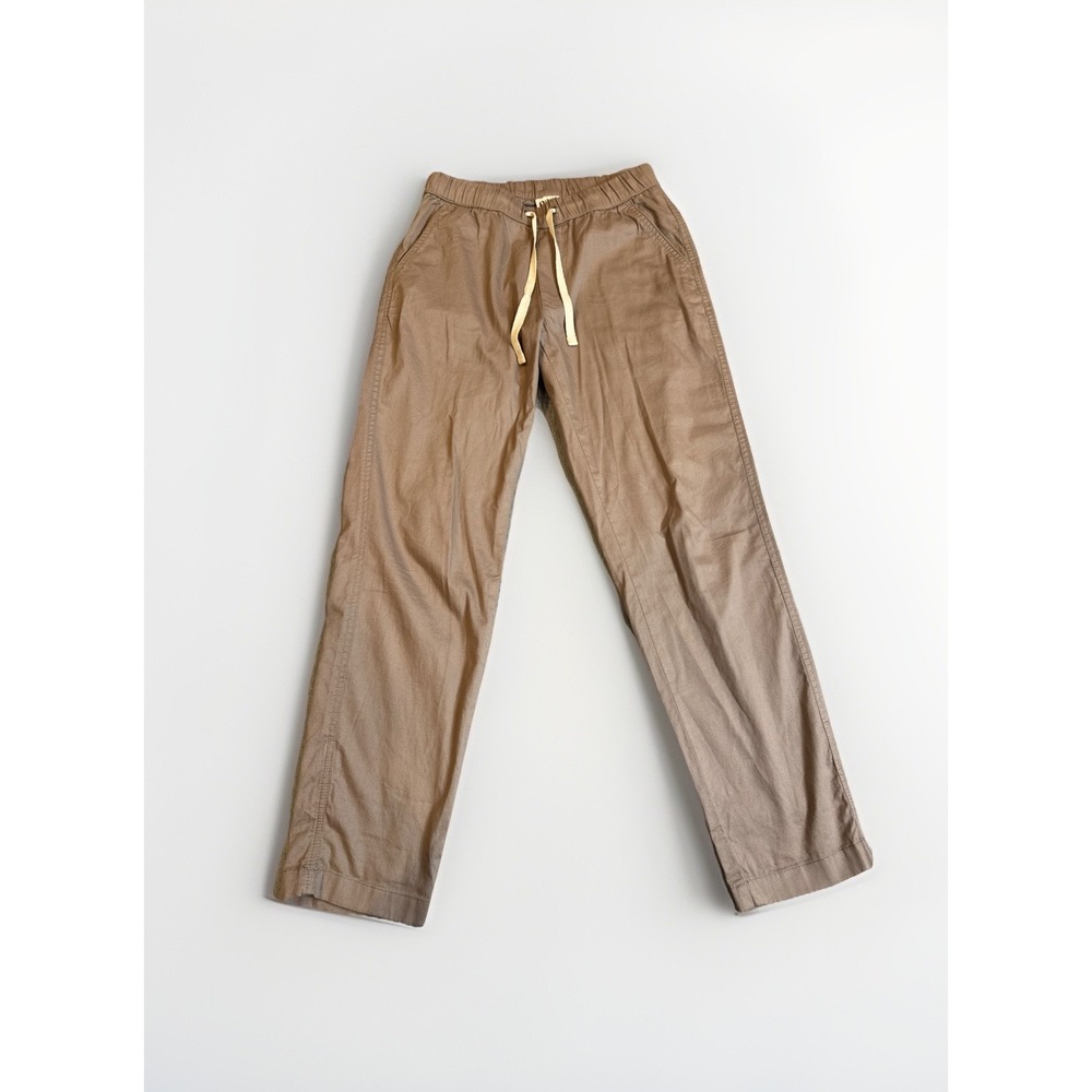 Pact Joggers Small Cream Drawstring Pants Launge Organic relaxed Resort